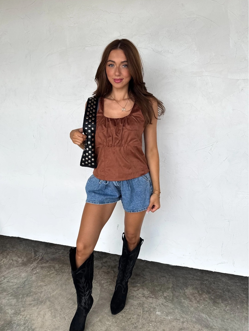 Desert Belle Faux Suede Tank